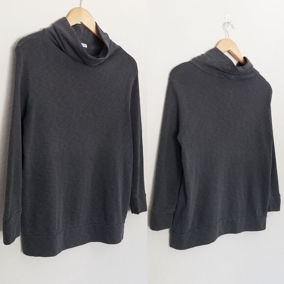 James Perse Funnel Neck 100% Supima Cotton Sweatshirt Top S 3/4 Sleeves Designer - Picture 12 of 14